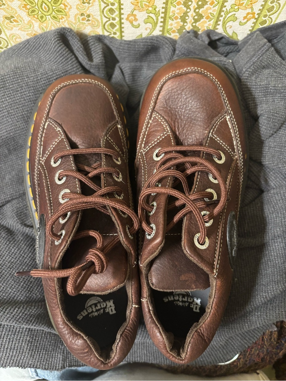 Dr. Martens Buzz 5- Eye Platform Brown Leather Lace-Up Shoe - Picture 2 of 6